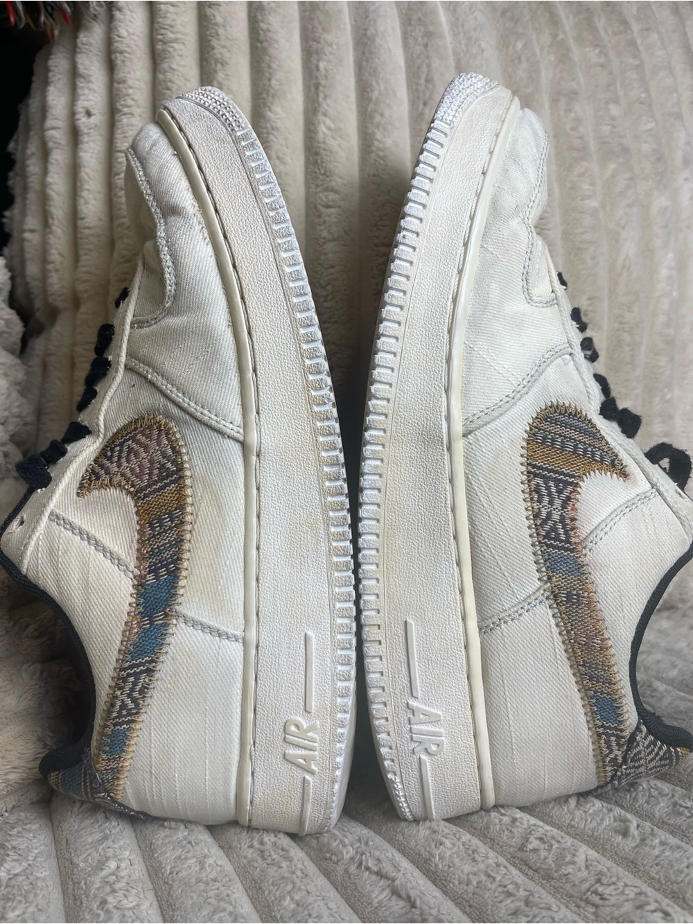 Nike Air Force 1 Low '07 LV8 Custom White Afro Punk Shoes Mens Size 8 Womens 9.5 - Picture 4 of 13